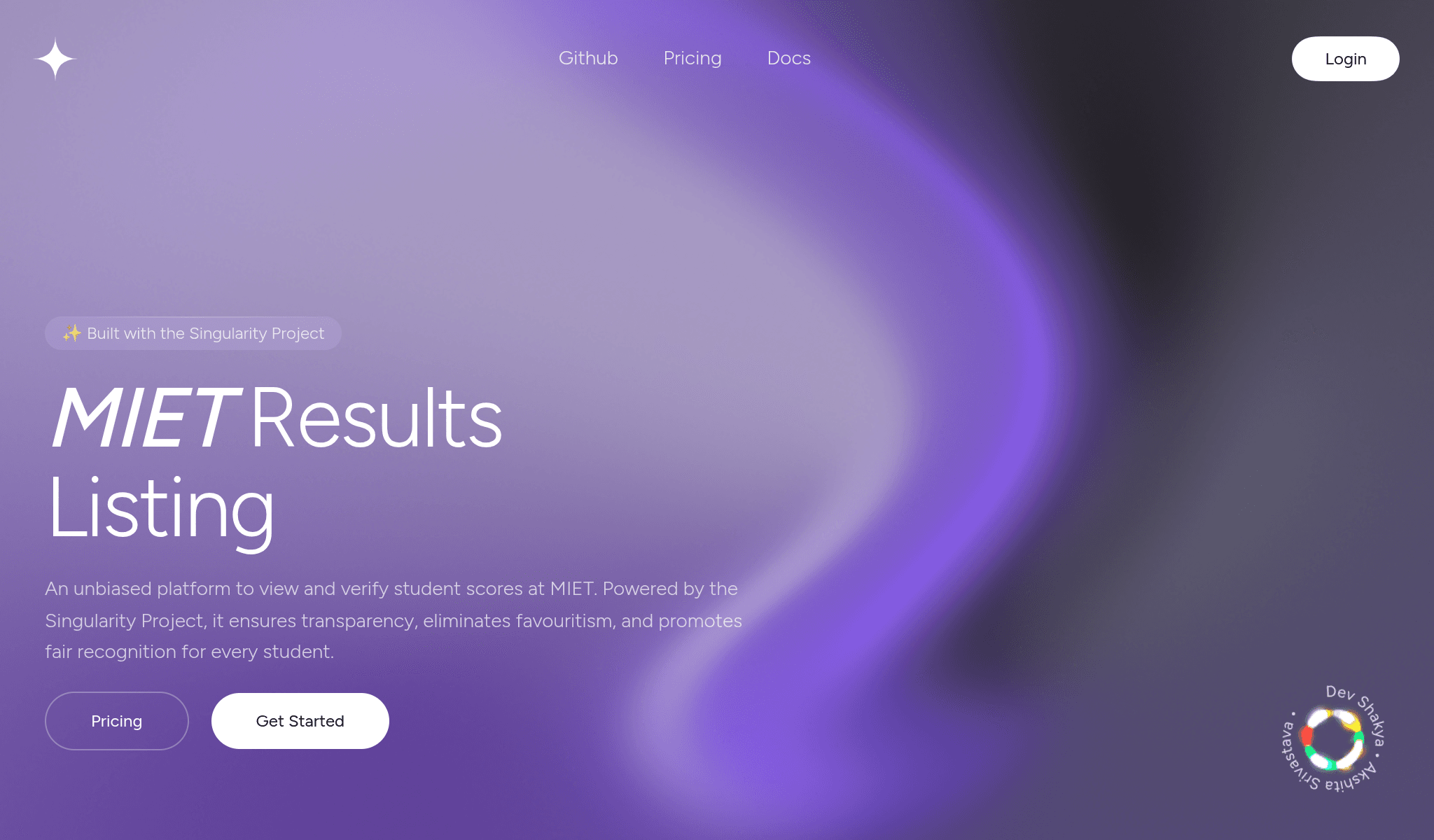 Student outcome analysis interface showing performance visualization